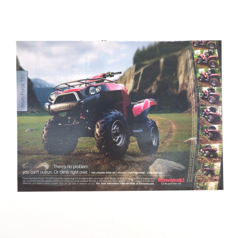 Kawasaki Brute Force 750 Advertising Print Ad ATV Off-Road Power Trail Adventure